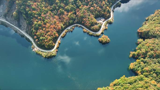 黄伯塬彩林和水库绿水青山