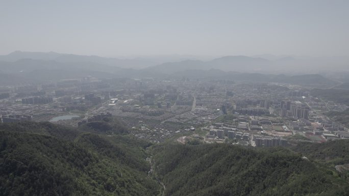 4K航拍丽水莲都区市区大全景空镜