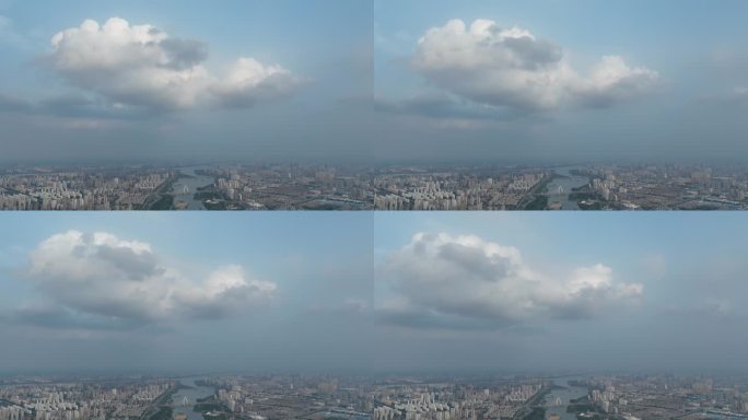 临沂 祊河航拍高空 穿云延时摄影云朵