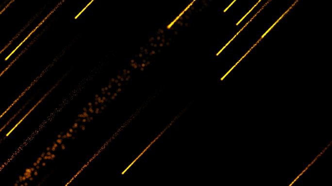 4K金色唯美星空彗星-无缝循环带透明通道
