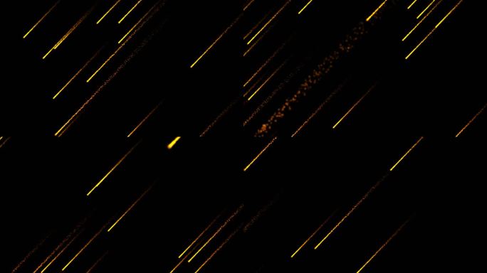 4K金色唯美星空彗星-无缝循环带透明通道