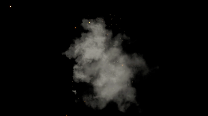 4K 爆炸火花飞溅烟雾扩散特效（带通道）