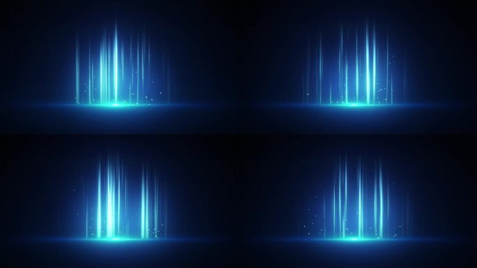 【AE工程】科技蓝色光柱上升条纹粒子