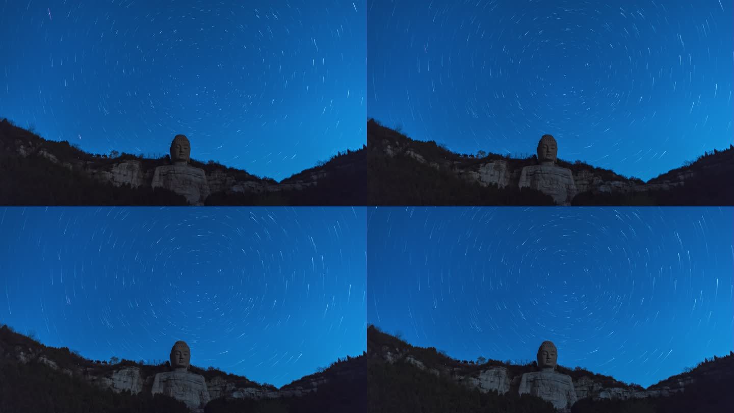 山西太原蒙山大佛星空星轨延时4k