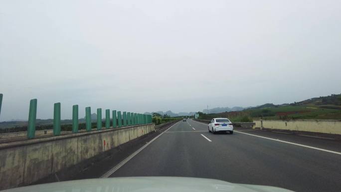 广西合那高速公路国家公路汽车视角开车国道