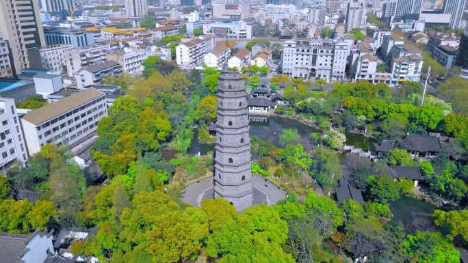 无锡江阴兴国寺兴国塔航拍4K