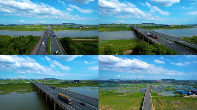 高速公路4K航拍视频素材