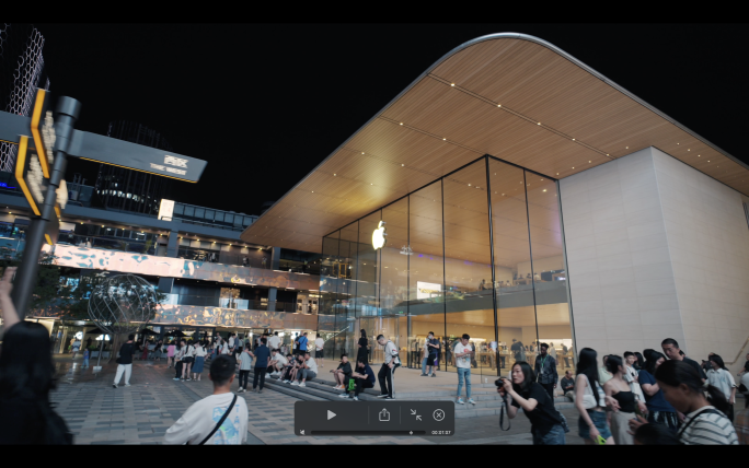 北京三里屯太古里soho夜景Apple