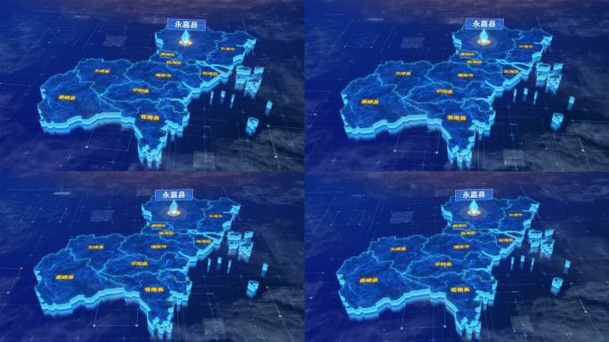 温州市永嘉县蓝色三维科技区位地图