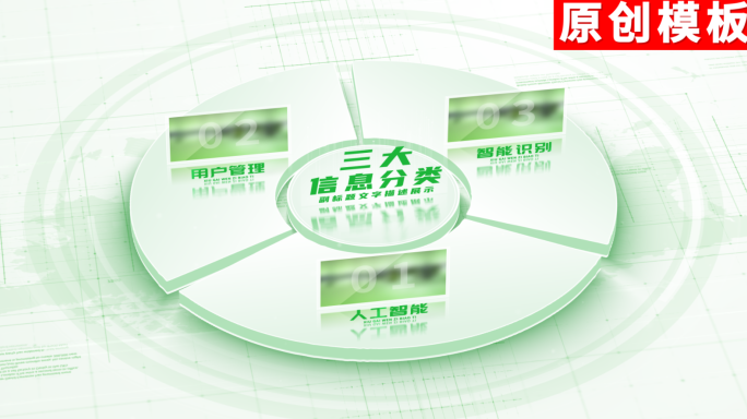 【3组】绿色农业饼图分类AE模板包装三