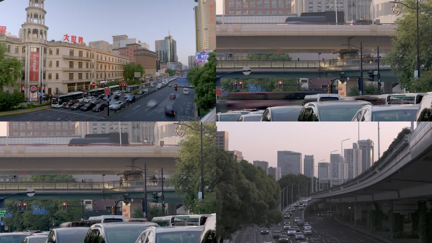 【原创】4K上海延时大世界高架车流