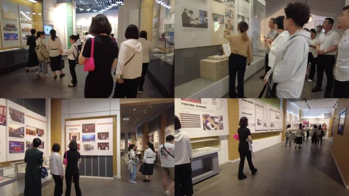 中国保险博物馆观众参观爱国主义教育基地