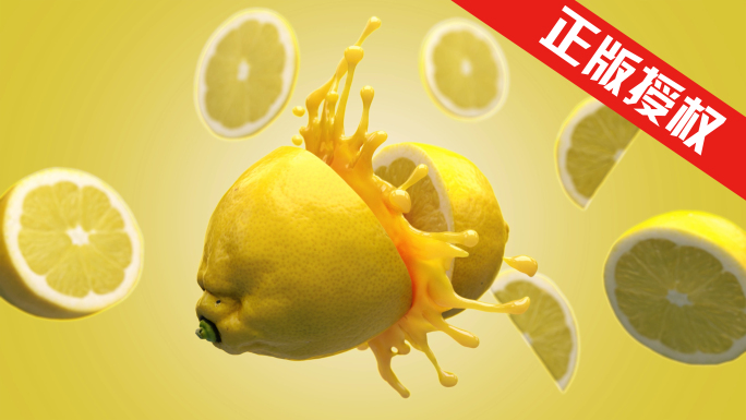 tvc级别柠檬广告升格慢动作液体流体果汁