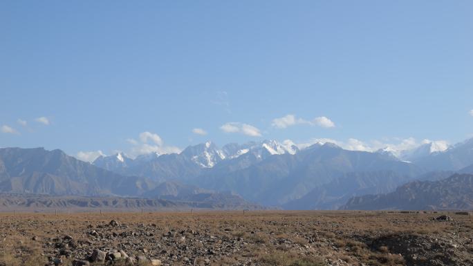 祁连山峰风轻云淡延时