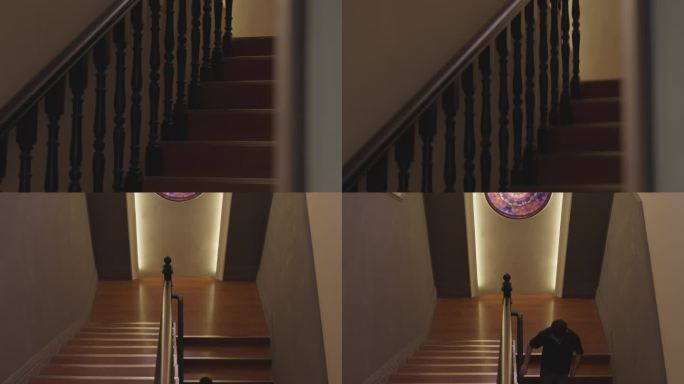 上楼梯下楼梯楼梯间走楼梯电影一样充满美感