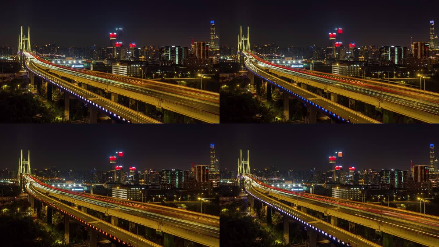 【4K】上海南浦大桥车流延时