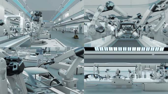自动化汽车车辆加工生产制造工厂车间生产线