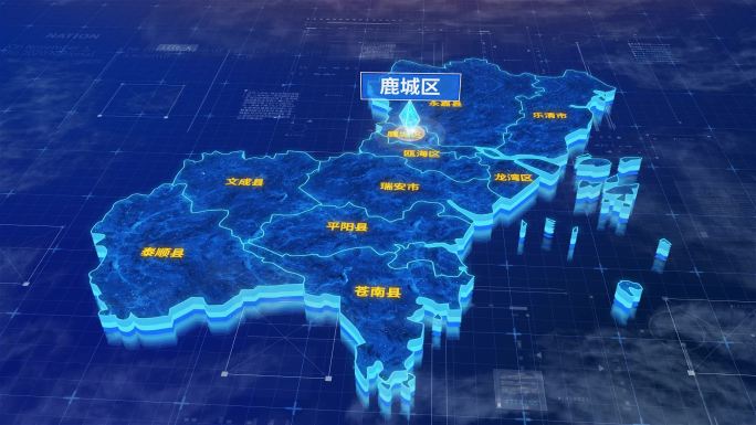 温州市鹿城区蓝色三维科技区位地图