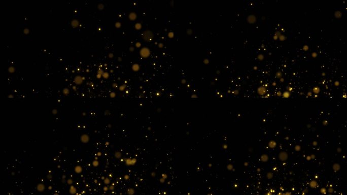 4K金色粒子透明背景视频素材