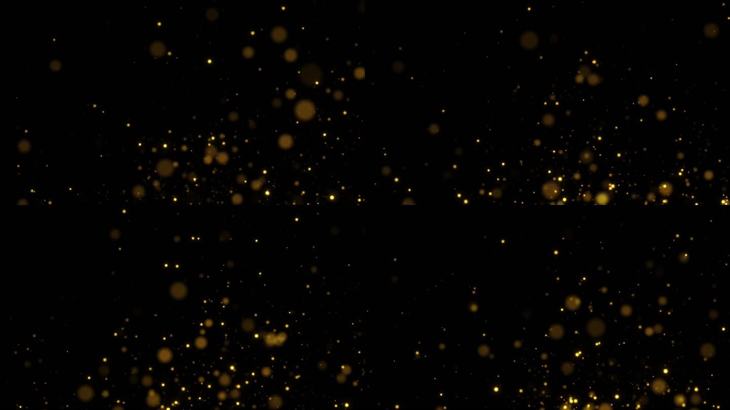 4K金色粒子透明背景视频素材