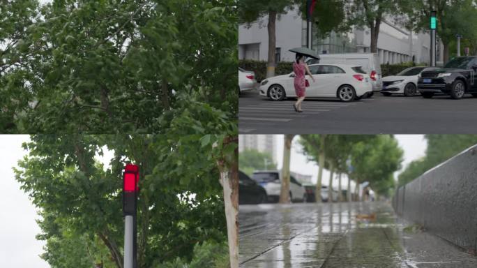 下雨阴天 雨天车来车往 阴雨天