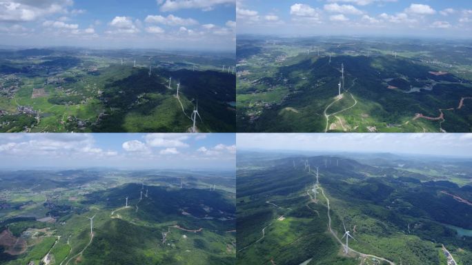 5.4K长沙神仙岭风电场航拍空镜