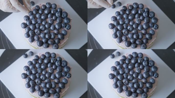 蛋糕甜品制作步骤放蓝莓