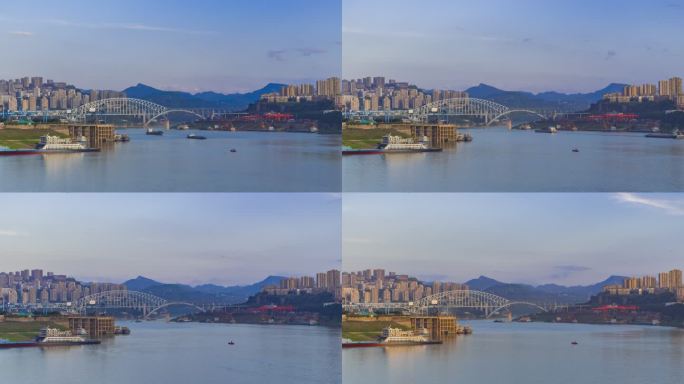 重庆市万州港口码头延时摄影