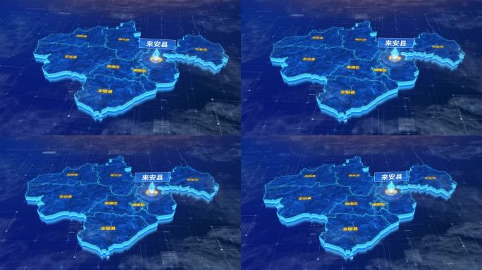 滁州市来安县蓝色三维科技区位地图