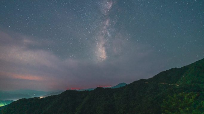 安徽刘安霍山星空风景延时风光短片