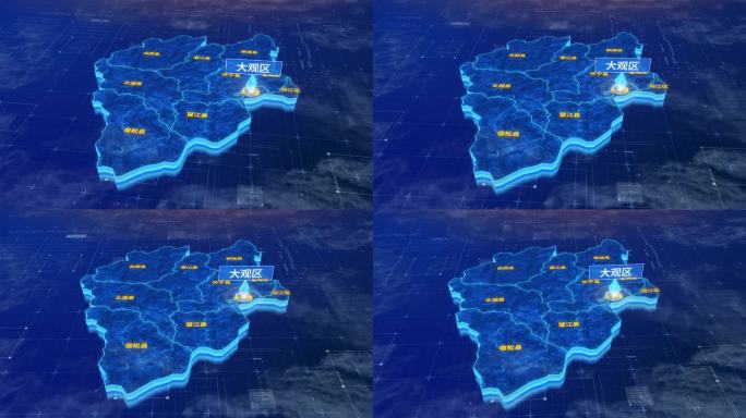 安庆市大观区蓝色三维科技区位地图