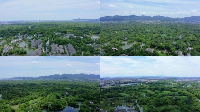 杭州西溪湿地 航拍杭州西溪湿地风光