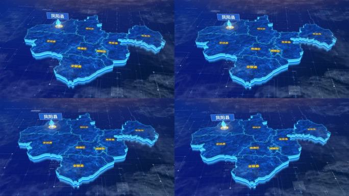 滁州市凤阳县蓝色三维科技区位地图