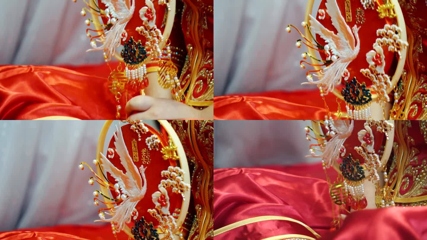 中式新娘手里的扇子