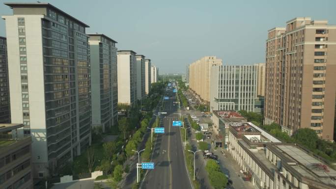 扬州市科技广场航拍