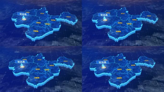 滁州市定远县蓝色三维科技区位地图