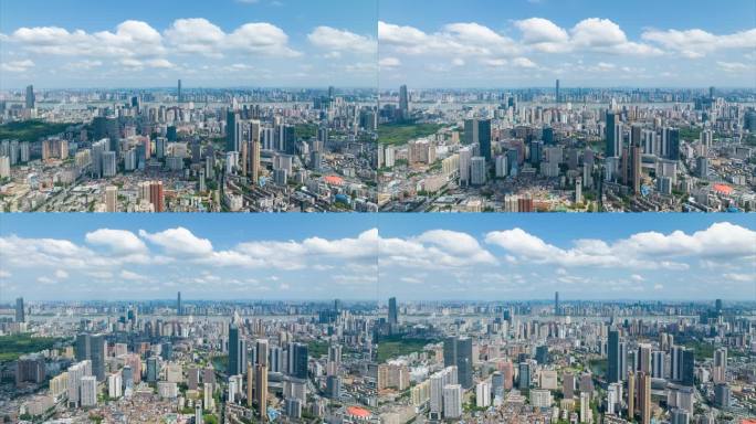 4K武汉长江城市大景航拍延时视频素材