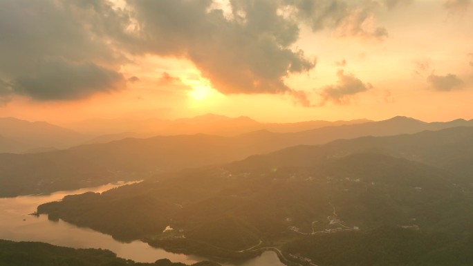 航拍安徽桐城龙眠山风光4K