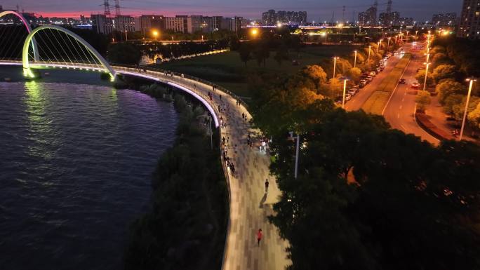金鸡湖玲珑桥夜景