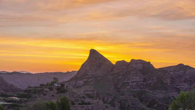 甘肃临夏地质公园炳林石林高清延时摄影