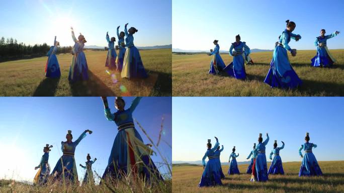 蒙古姑娘草原跳舞4