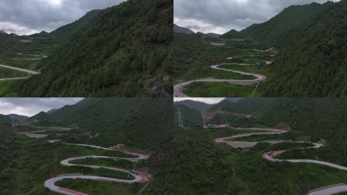 互助 自然风光 景区 旅游 航拍 十二盘