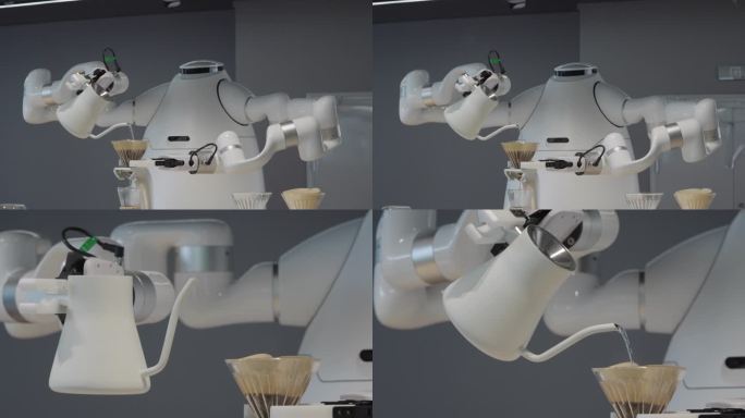 原创4K-机器人倒咖啡