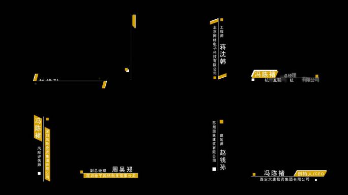 商务简约人物职位标题人名字幕条（无插件）