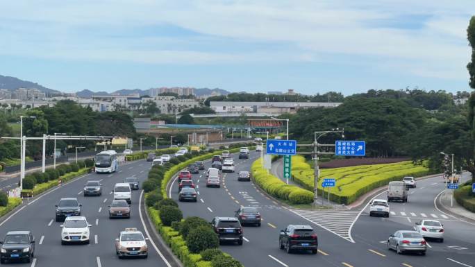 天桥车流延时拍摄