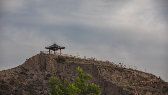 甘肃临夏地质公园炳林石林高清延时摄影