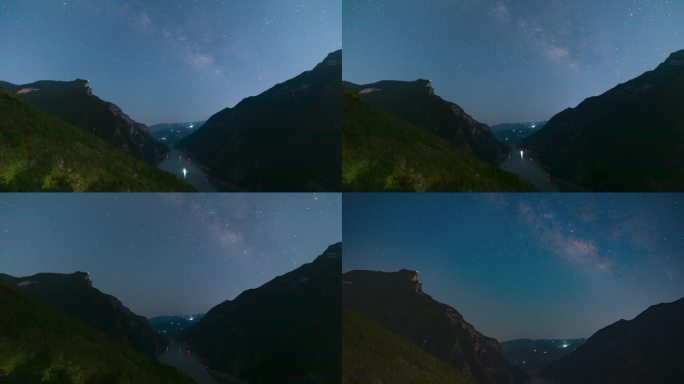 长江三峡夔门星空银河延时4K