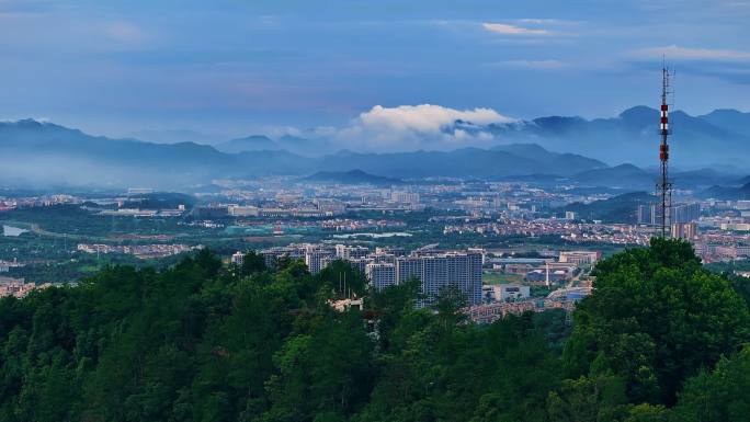 武义县城壶山城区全景