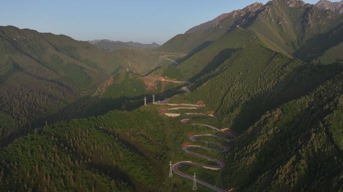 互助 自然风光  航拍 海东市 十二盘