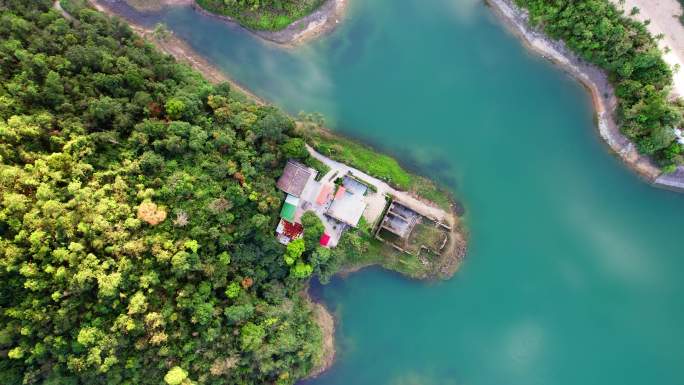 大气珠海金台寺旧址航拍4K素材